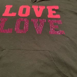 Women’s Cute Light Hoodie With Love Love Blinged